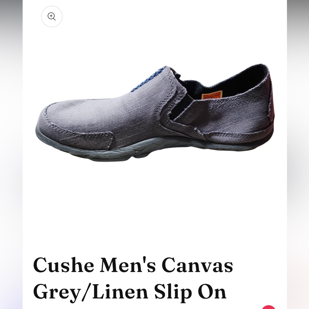 ISO: Cushe Men's Gray Canvas Slip-On Loafers